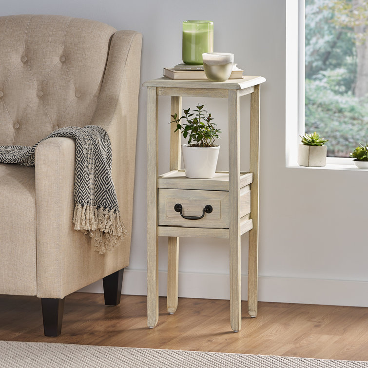 Chair side discount table with storage